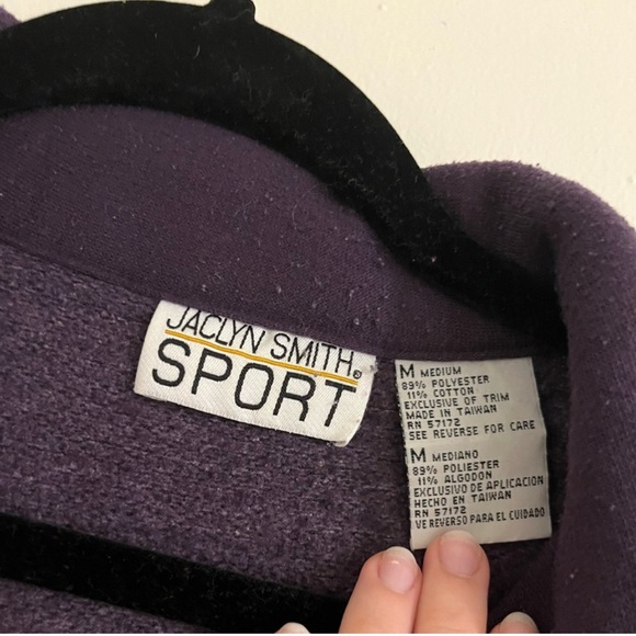 Jaclyn Smith Sport Women's Purple Sweater/Quarter-Zip - Picture 5 of 5